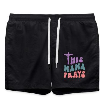 This Mama Prays - Badeshorts - Schwarz - Vorne - AI Model Male 185 light (185cm)