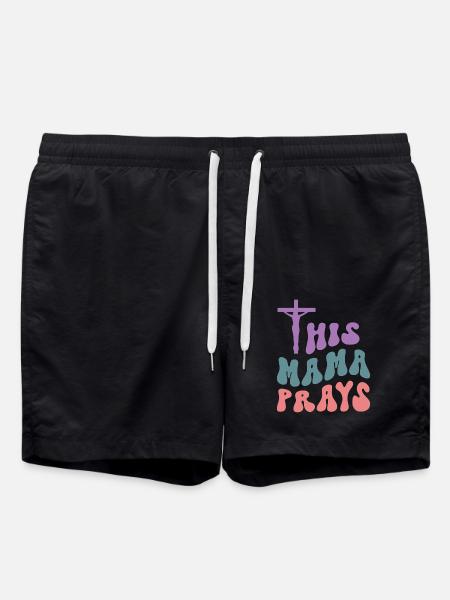 Cette maman prie - Short de bain - noir