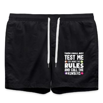 Bingo Spieler Ich Mache Die Regeln Und Zahlen - Badeshorts - Schwarz - Vorne - AI Model Male 185 light (185cm)
