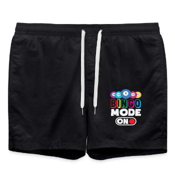 Bingo Mode On for Bingo Players - Swim Trunks - black - Front - AI Model Male 185 light (185cm)
