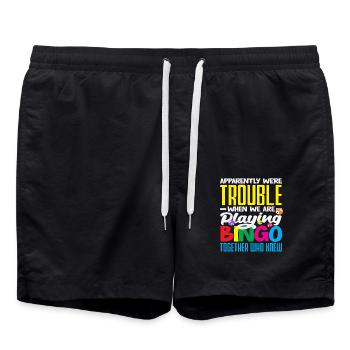 Bingo Player Fun When We Play Bingo - Swim Trunks - black - Front - AI Model Male 185 light (185cm)