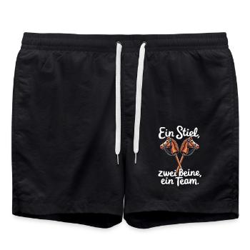 Hobby Horsing Hobby Horse Horse Horse Riding - Swim Trunks - black - Front - AI Model Male 185 light (185cm)