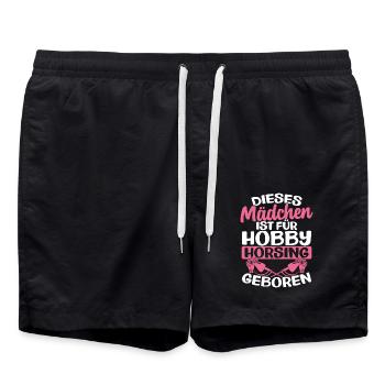 Hobby Horsing Hobby Cheval Cheval Équitation - Short de bain - noir - Devant - AI Model Male 185 light (185cm)