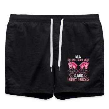 Hobby Horsing Hobby Horse Horse Horse Riding - Swim Trunks - black - Front - AI Model Male 185 light (185cm)