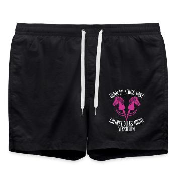 Hobby Horsing Hobby Horse Horse Horse Riding - Swim Trunks - black - Front - AI Model Male 185 light (185cm)