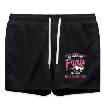 Hobby Horsing Hobby Horse Horse Horse Riding - Swim Trunks - black - Front - AI Model Male 185 light (185cm)