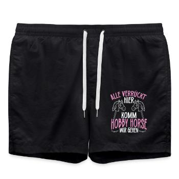 Hobby Horsing Hobby Horse Horse Horse Riding - Swim Trunks - black - Front - AI Model Male 185 light (185cm)