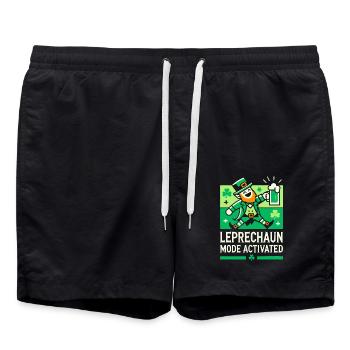 Leprechaun Mode Activates St. Patrick's Day Fun - Swim Trunks - black - Front - AI Model Male 185 light (185cm)