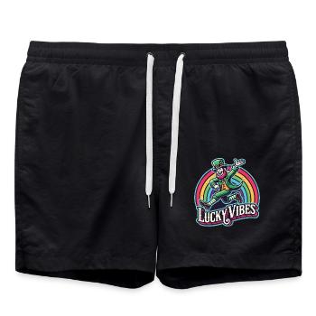 Saint-Patrick Lucky Vibes Arc-en-ciel - Short de bain - noir - Devant - AI Model Male 185 light (185cm)