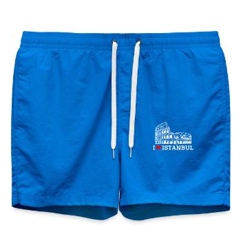 I Love Istanbul Kolosseum Liebhaber Herz Flagge Türkei - Badeshorts - Cobalt blue - Vorne
