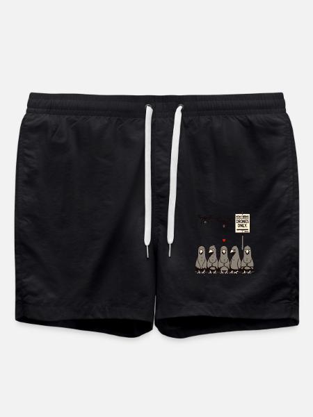 Tauben arbeitslos – Drohnen übernehmen - Badeshorts - Schwarz
