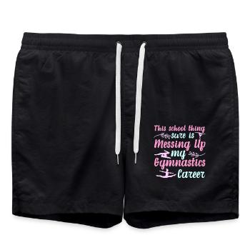 Gymnastik Training Fitness Gym - Badeshorts - Schwarz - Vorne - AI Model Male 185 light (185cm)