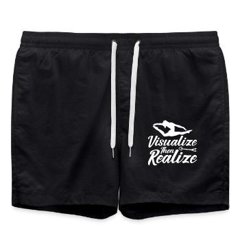Gymnastik Training Fitness Gym - Badeshorts - Schwarz - Vorne - AI Model Male 185 light (185cm)