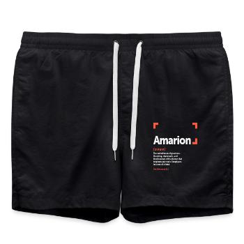 Amarion Definition Personalisierter Name Amarion - Badeshorts - Schwarz - Vorne - AI Model Male 185 light (185cm)