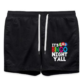 Joueur de bingo C’est la nuit du bingo - Short de bain - noir - Devant - AI Model Male 185 light (185cm)