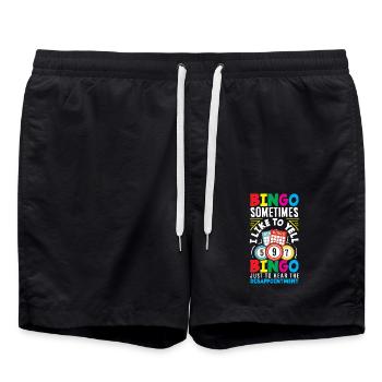 Joueur de bingo amusant Parfois, j’appelle bingo - Short de bain - noir - Devant - AI Model Male 185 light (185cm)