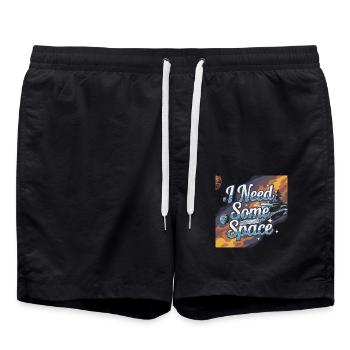 I need some space - ich brauche Raum - Badeshorts - Schwarz - Vorne - AI Model Male 185 light (185cm)