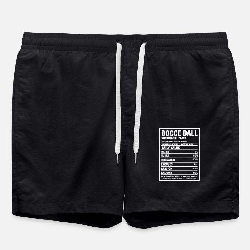 Bocce Player - Swim Trunks - black