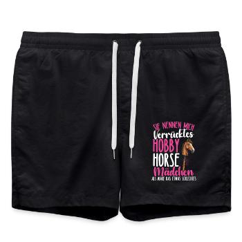 Hobby Horsing Hobby Horse Horse Horse Riding - Swim Trunks - black - Front - AI Model Male 185 light (185cm)
