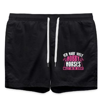 Hobby Horsing Hobby Horse Horse Horse Riding - Swim Trunks - black - Front - AI Model Male 185 light (185cm)