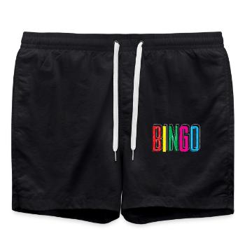 Bingo Player Colorful Design - Swim Trunks - black - Front - AI Model Male 185 light (185cm)