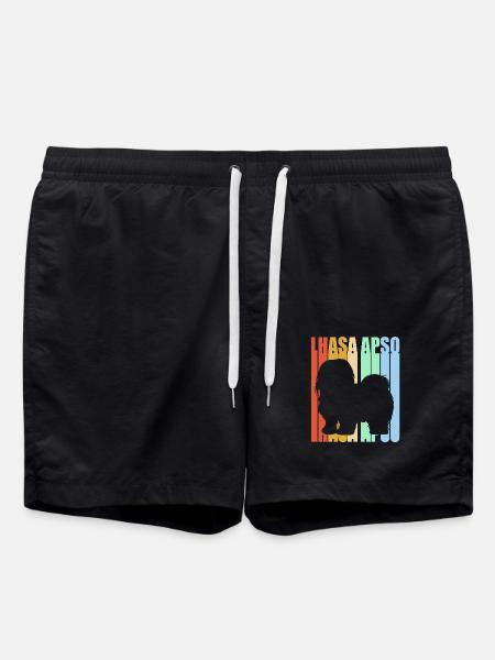 Lhasa Apso - Swim Trunks - black