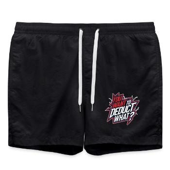 You Want To Deduct What 10 - Badeshorts - Schwarz - Vorne - AI Model Male 185 light (185cm)