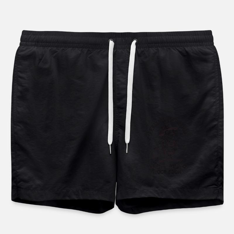 Irritable Bowel Syndrom Cowboy Frog - Swim Trunks - black