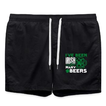 St Patrick's Day I Have Been Irish For Beers - Swim Trunks - black - Front - AI Model Male 185 light (185cm)