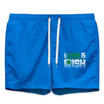 St Patrick's Day My Liver Is Irish - Swim Trunks - cobalt blue - Front