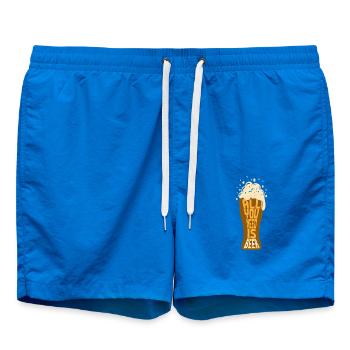 Bier Lustiges Zitat Beer Funny Quote - Badeshorts - Cobalt blue - Vorne