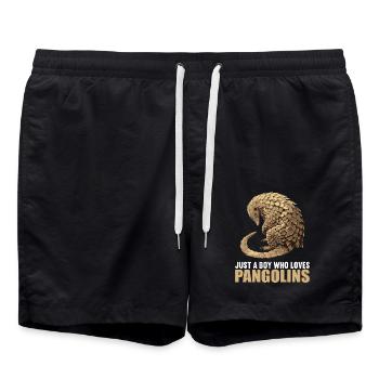 Pangolins Pangolin Pangolin - Swim Trunks - black - Front - AI Model Male 185 light (185cm)