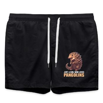 Pangolins Pangolin Pangolin - Swim Trunks - black - Front - AI Model Male 185 light (185cm)