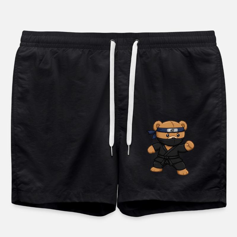 Ours en peluche Ninja - Short de bain - noir