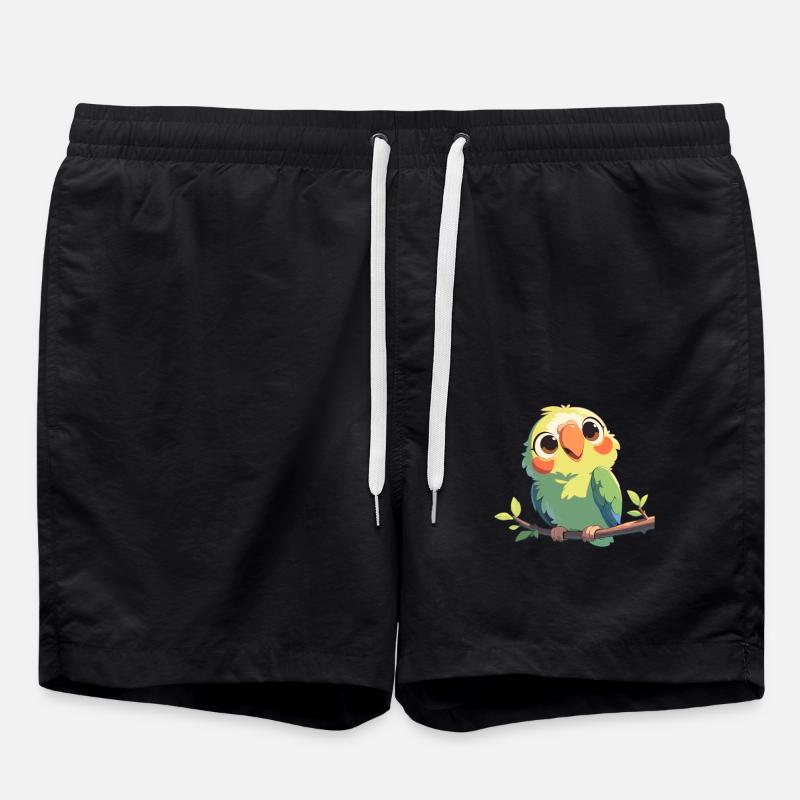 Parrot Parrot Parrot - Swim Trunks - black