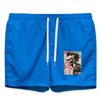 Conception de crâne punk rock - Short de bain - cobalt blue - Devant