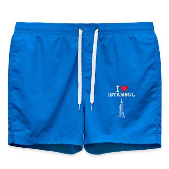 Ich liebe Istanbul Cool Empire Building Heart Flagge - Badeshorts - Cobalt blue - Vorne