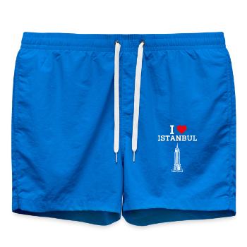 Ich liebe Istanbul Türkei Liebhaber Anwesen Cool Heart - Badeshorts - Cobalt blue - Vorne