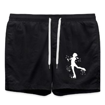 Figure Skating Skating Figure Skating - Swim Trunks - black - Front - AI Model Male 185 light (185cm)