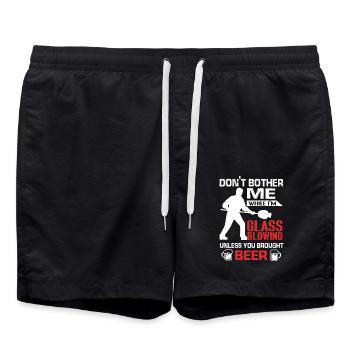 Don't Bother Me While I am Glassblowing - Swim Trunks - black - Front - AI Model Male 185 light (185cm)