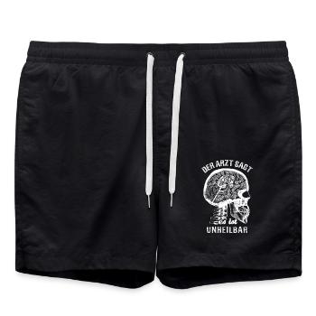 Der Arzt sagt es ist unheilbar - Hobby Horse - Badeshorts - Schwarz - Vorne - AI Model Male 185 light (185cm)