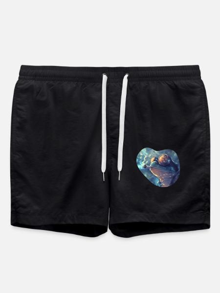 Psychedelic Frog Stoner: Pure Cannabis - Swim Trunks - black