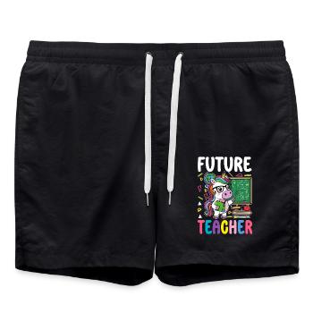 Futur enseignant - Short de bain - noir - Devant - AI Model Male 185 light (185cm)