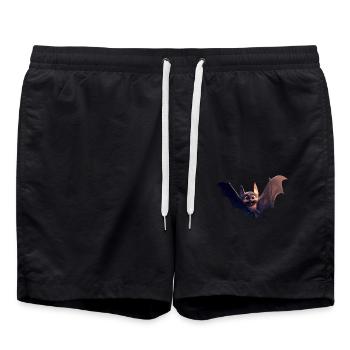Fledermaus Flughund Vampir Bat Süße Fledemäuse - Badeshorts - Schwarz - Vorne - AI Model Male 185 light (185cm)