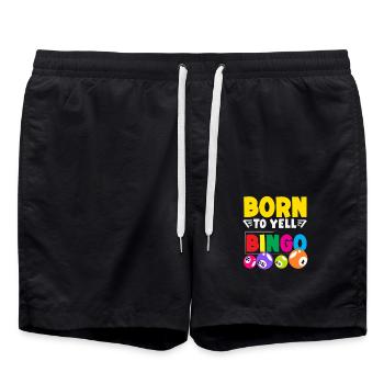 Né pour crier le plaisir du bingo - Short de bain - noir - Devant - AI Model Male 185 light (185cm)