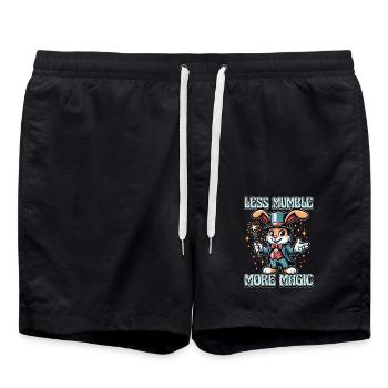 Speech Therapy Less Mumble More Magic Pathology - Badeshorts - Schwarz - Vorne - AI Model Male 185 light (185cm)