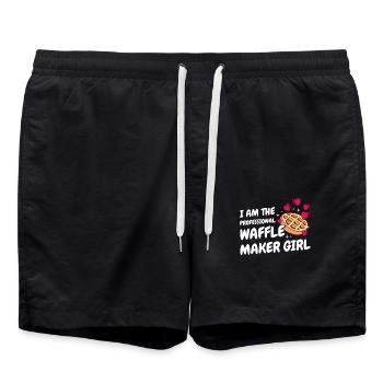 I Am The Professional Waffle Maker Girl - Swim Trunks - black - Front - AI Model Male 185 light (185cm)