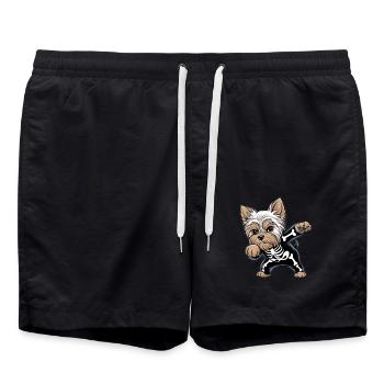 Yorkshire Terrier en costume d’Halloween pour - Short de bain - noir - Devant - AI Model Male 185 light (185cm)