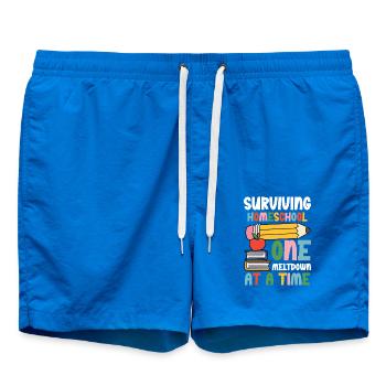 Survive Homeschool A Breakdown After - Swim Trunks - cobalt blue - Front