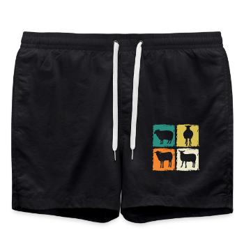 Shepherd Sheep - Swim Trunks - black - Front - AI Model Male 185 light (185cm)